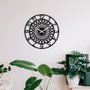 Wallity Reloj de Pared Decorativo S009 de Metal Negro 48x48 cm